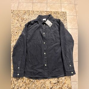 H&M Ribbed Long sleeve button up